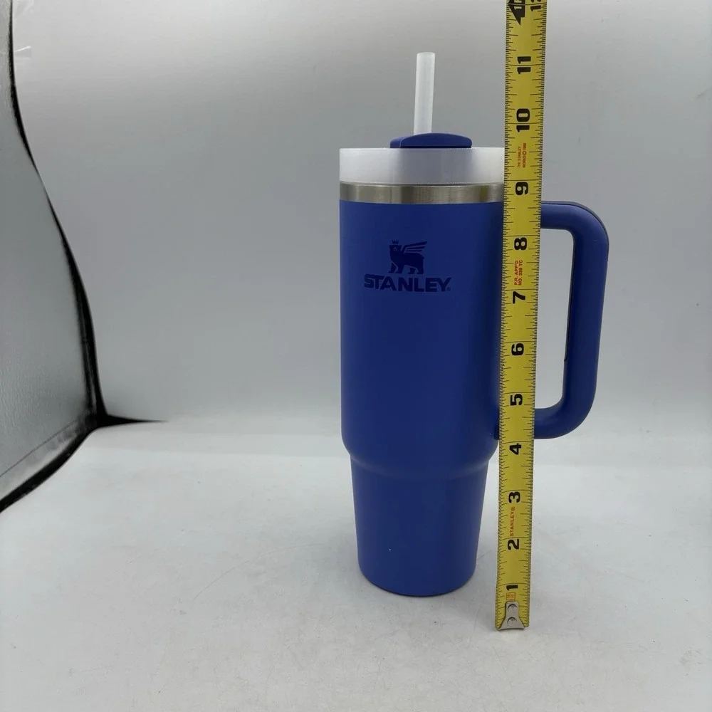 Stanley Quencher H2.0 Tumbler Travel Mug Hot & Cold 30 oz Iris Blue w Lid Straw - Picture 2 of 9